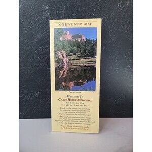 Crazy Horse Memorial Souvenir Map Vintage